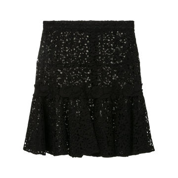 embroidered middle skirt