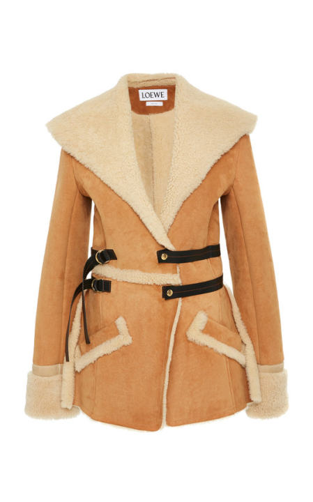 Belted Suede and Shearling Jacket展示图