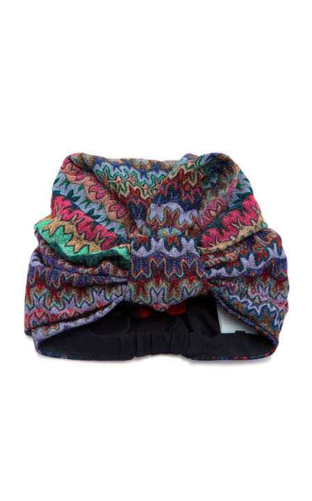 Metallic Crochet-Knit Headwrap展示图