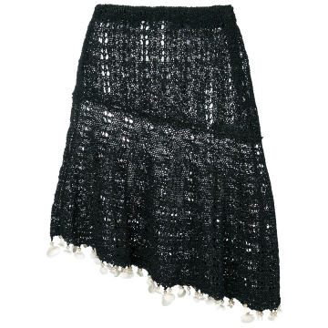 asymmetric knit skirt