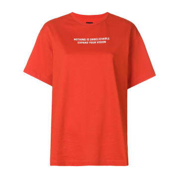 slogan patch T-shirt