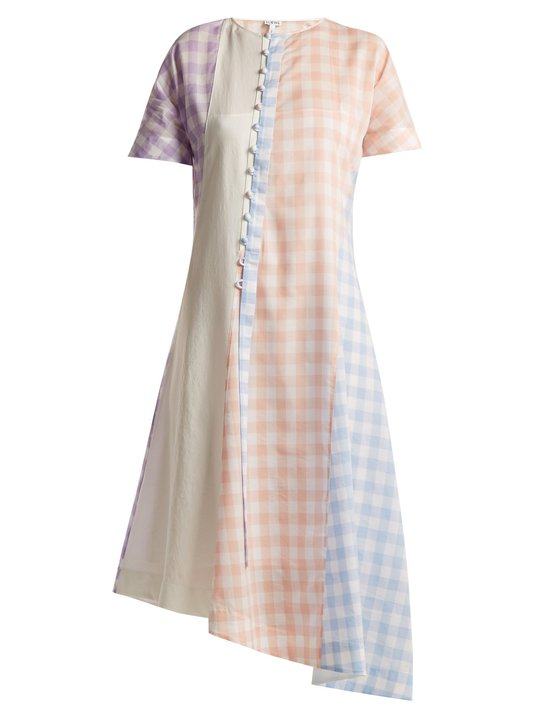 Gingham cotton-blend dress展示图
