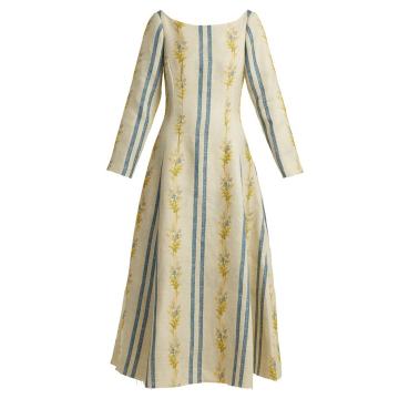 Dillan floral-print linen dress