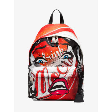 Multicoloured Face print backpack