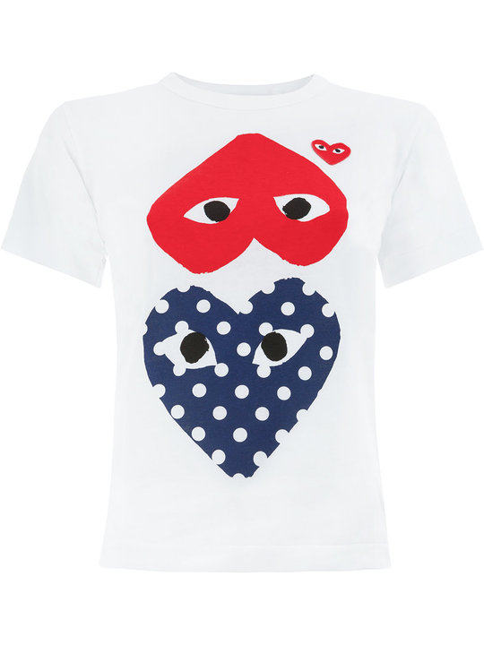hearts print T-shirt展示图