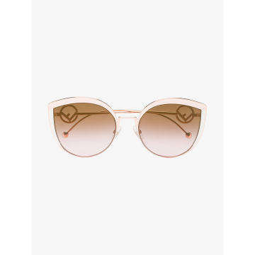 pink rose F is Fendi cat eye sunglasses