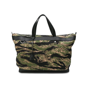 camouflage print holdall bag