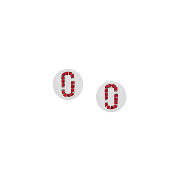 Double J Pave stud earrings