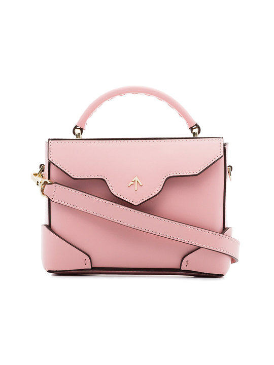 pink Micro Bold leather cross-body bag展示图