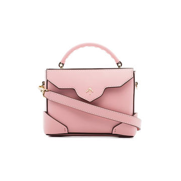 pink Micro Bold leather cross-body bag