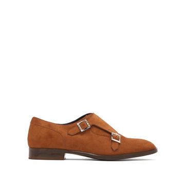 Tate double monk-strap suede shoes