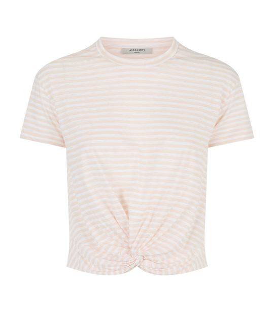 Carme Stripe Knotted T-Shirt展示图