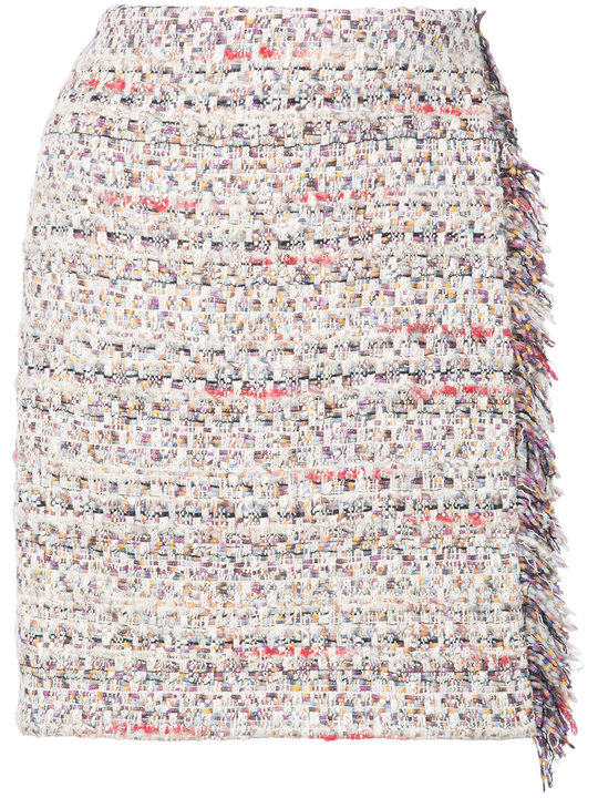 tweed mini wrap skirt展示图