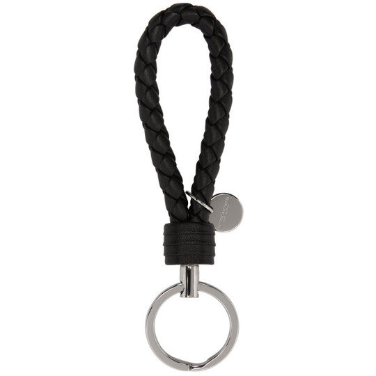 Black Intrecciato Knot Keychain展示图