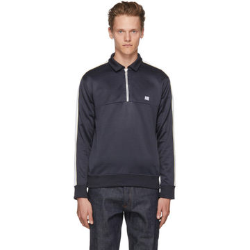 Navy Half Zip Track Jacket