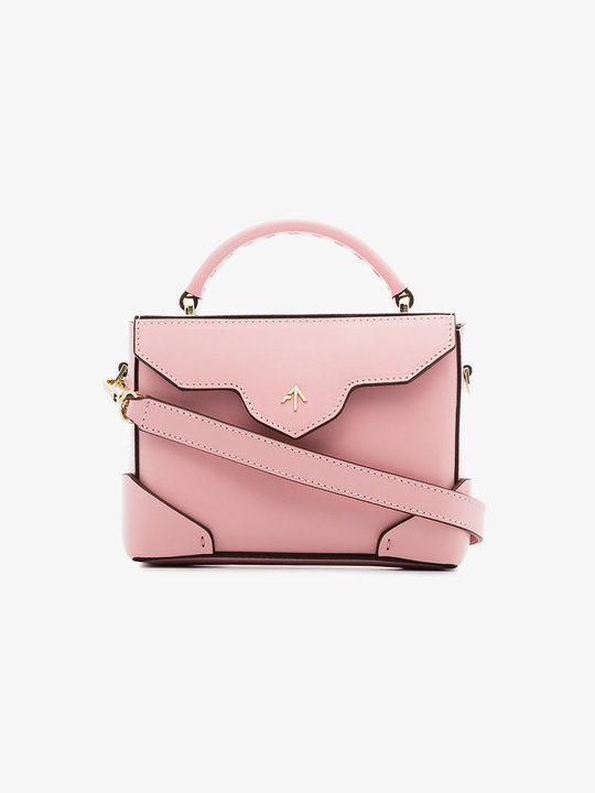 pink Micro Bold leather cross-body bag展示图