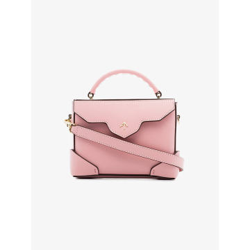 pink Micro Bold leather cross-body bag