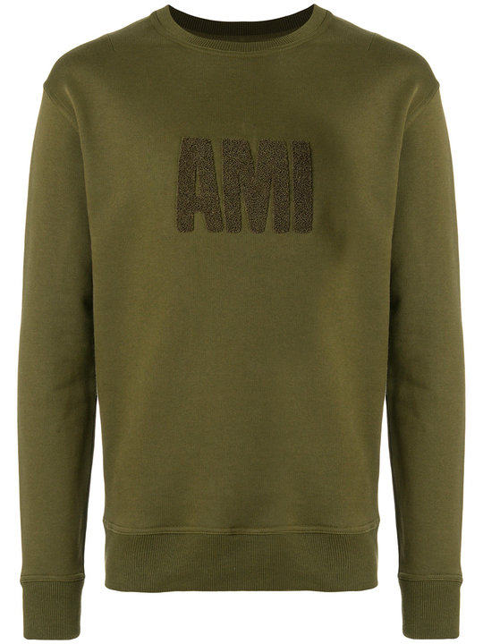 crewneck sweatshirt big Ami embroidered patch展示图