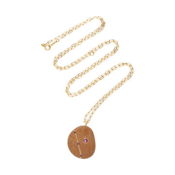 Ma Biche 18K Gold, Stone And Ruby Necklace