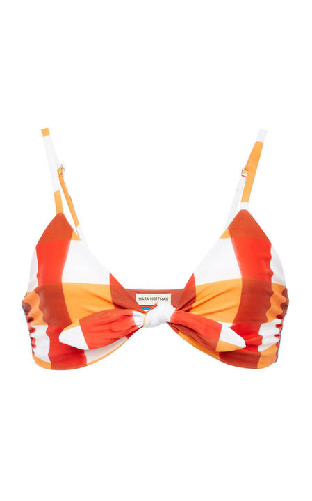 Carla Tie-Front Triangle Bikini Top展示图