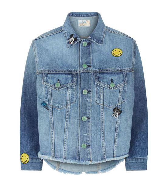 Embroidered Cropped Denim Jacket展示图