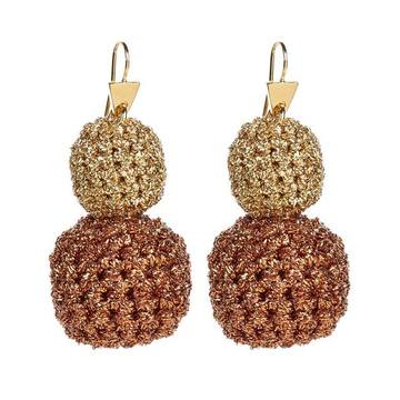 Crochet Ball Drop Earrings