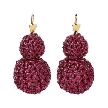 Crochet Ball Drop Earrings