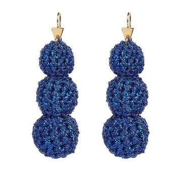 Crochet Ball Drop Earrings