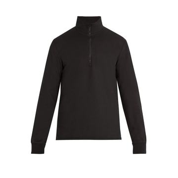 Half-zip cotton sweatshirt