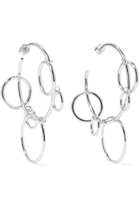 Quad Hoops 镀银耳环展示图