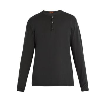 Henley long-sleeve T-shirt