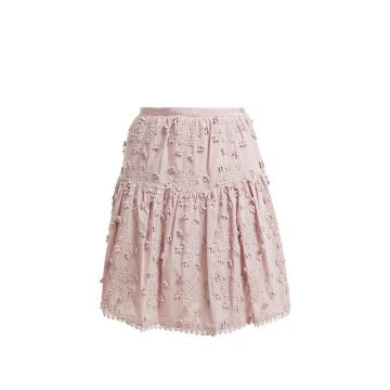 Embroidered mini skirt