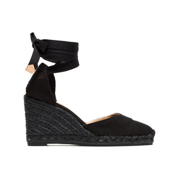 black carina 80 canvas wedge espadrilles