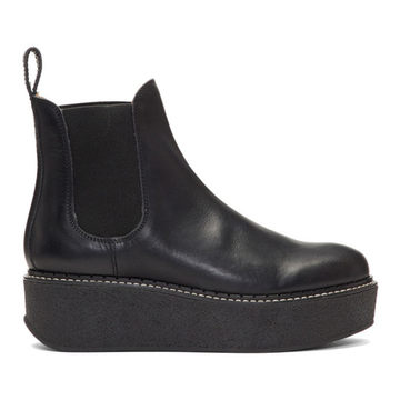 Black Deltona Platform Boots