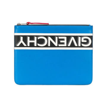 logo stripe pouch