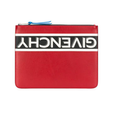 logo stripe pouch