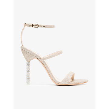 champagne glitter rosalind 100 leather sandals