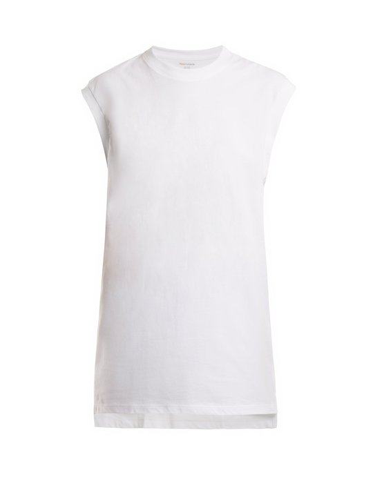 The Sleeveless cotton-jersey tank top展示图