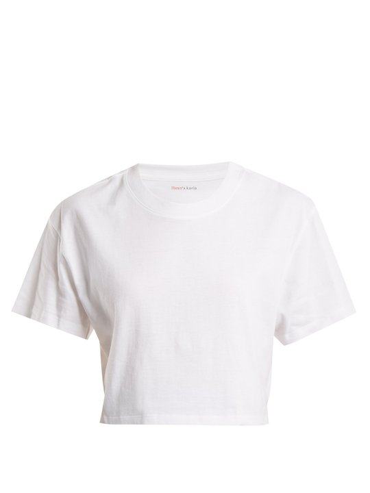 The Crop cotton-jersey T-shirt展示图