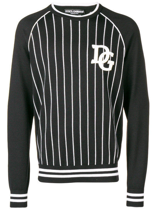 striped logo patch sweater展示图