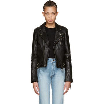 Black Leather Classic Moto Jacket