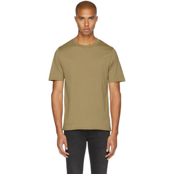 Tan '125' Raw Crewneck T-Shirt