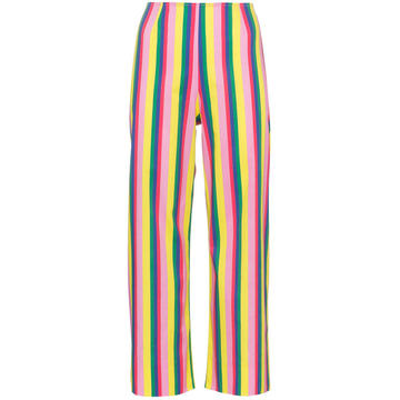 Maui striped cotton cropped trousers