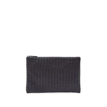 Intrecciato small leather pouch