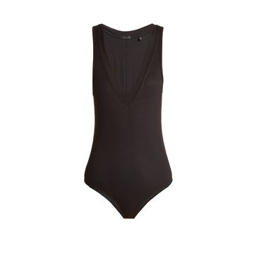 Ribbed jersey bodysuit