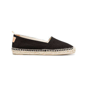 Black Kent canvas flat espadrilles