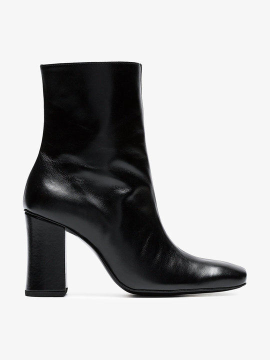 black Sybil 90 leather boots展示图