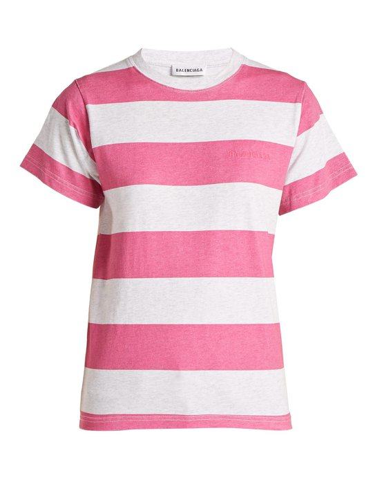 Striped cotton T-shirt展示图