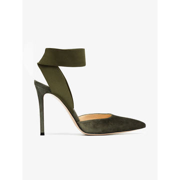 Green Rhia 105 suede pumps