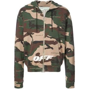 camouflage print hoodie